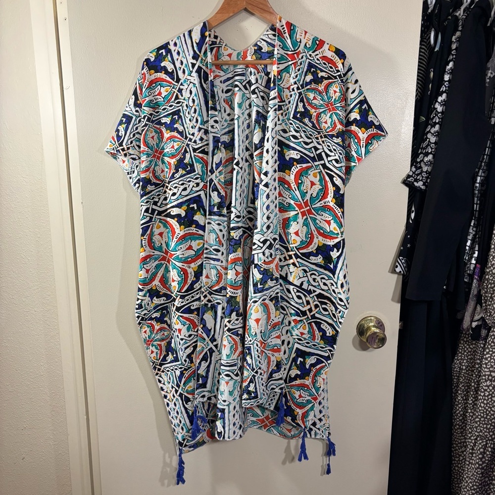 Modo Rican Semi Sheer Kimino Cover-Up One Size - Picture 2 of 7
